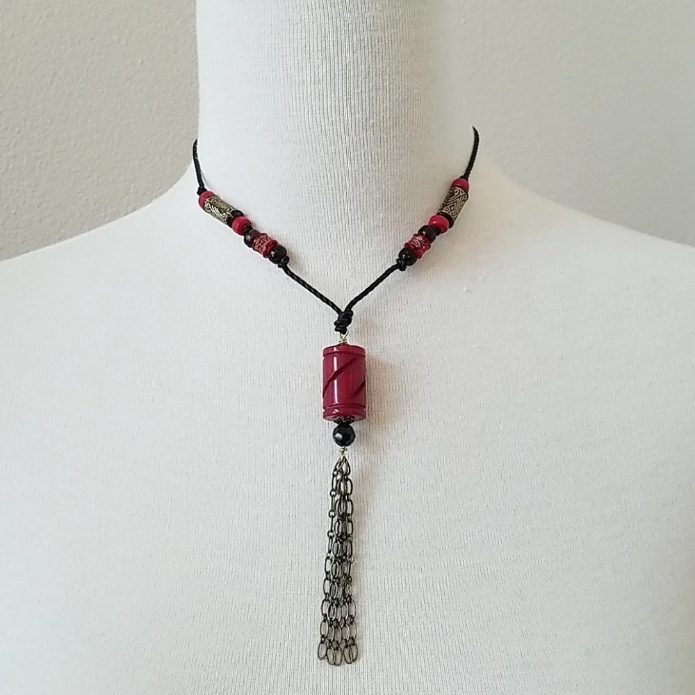Red Asian Style Necklace